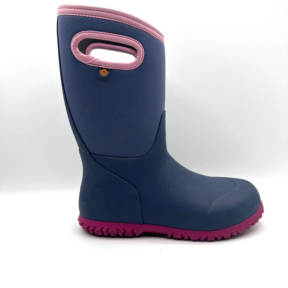 Bogs Kids York Solid Waterproof Winter Boots Grape Purple Pink Youth Sz 4 EU‎ 37